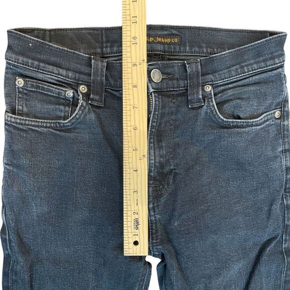 Nudie Jeans Co. Men's Skinny High Kai Org Black Denim Jeans Dark Wash 29 - Picture 11 of 11